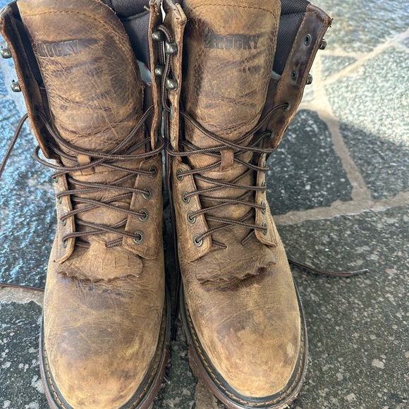 Rocky Original Ride Lacer Waterproof Western Boots for Men size 11 M - Picture 8 of 11